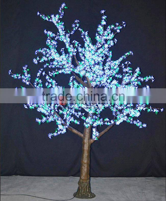 Outdoor lighted cherry blossom trees