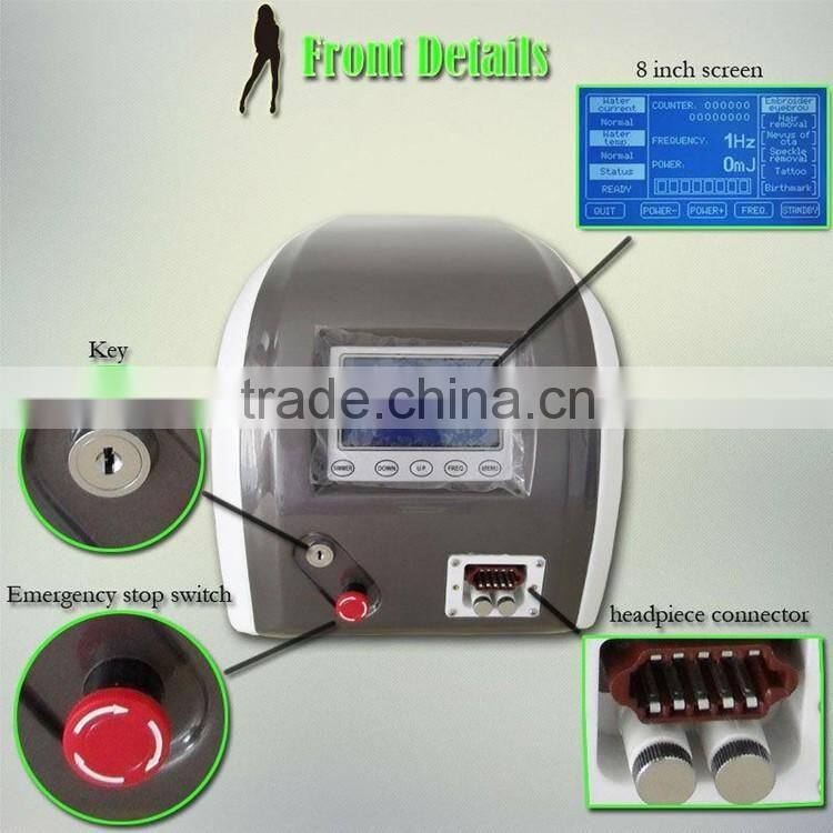2016 HOT! Q switch Portable ND YAG laser tattoo removal machine