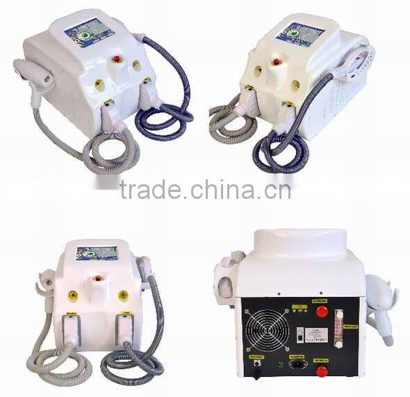 E-light ipl rf nd yag laser multifunction machine , skin rejuvenation and hair removal