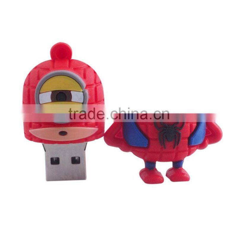2016 hot sale 2gb 4gb 8gb to 128gb minions pendrive cartoon usb flash drive