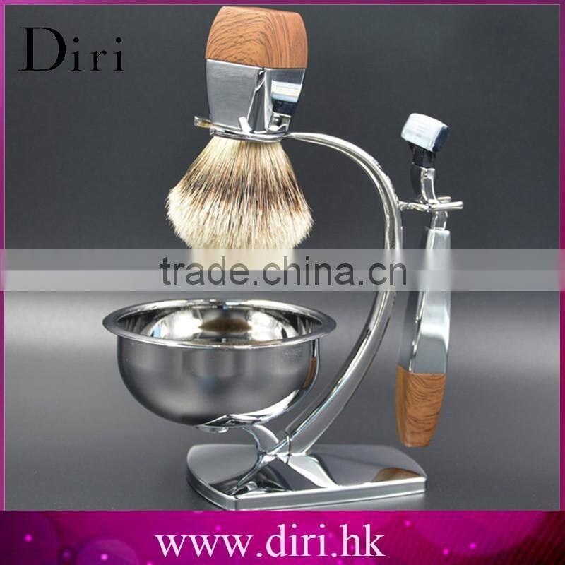 Cheap beard kabuki brush, Wood Handle Shaving Brush set