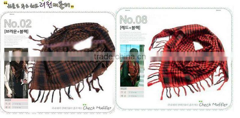 Cheap New Unisex Women Men Checked Arab Grid Neck Keffiyeh Palestine Scarf Wrap 2015 Hot Sale