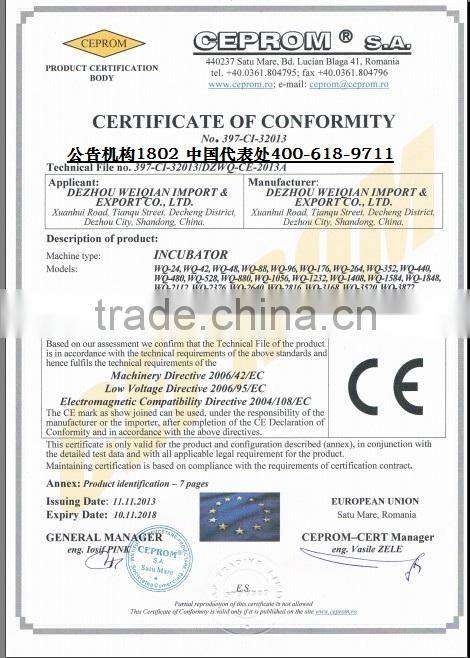 Mini incubadoras 8eggs,12eggs,24eggs,36eggs,48eggs,72eggs,96eggs,112eggs