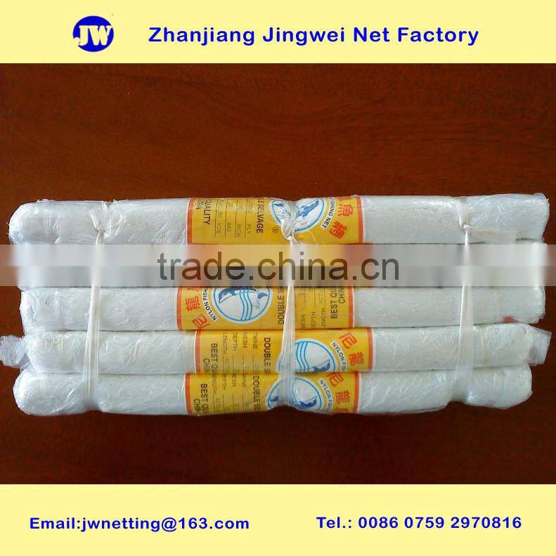 Polyester / Nylon Multifilament Fishing Net, Natural white or Snow white color