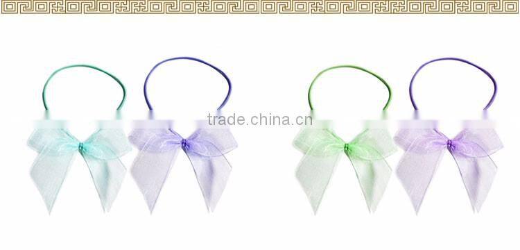 Single&double-strand elastic bowknot Custom ribbon elastic hair decoration