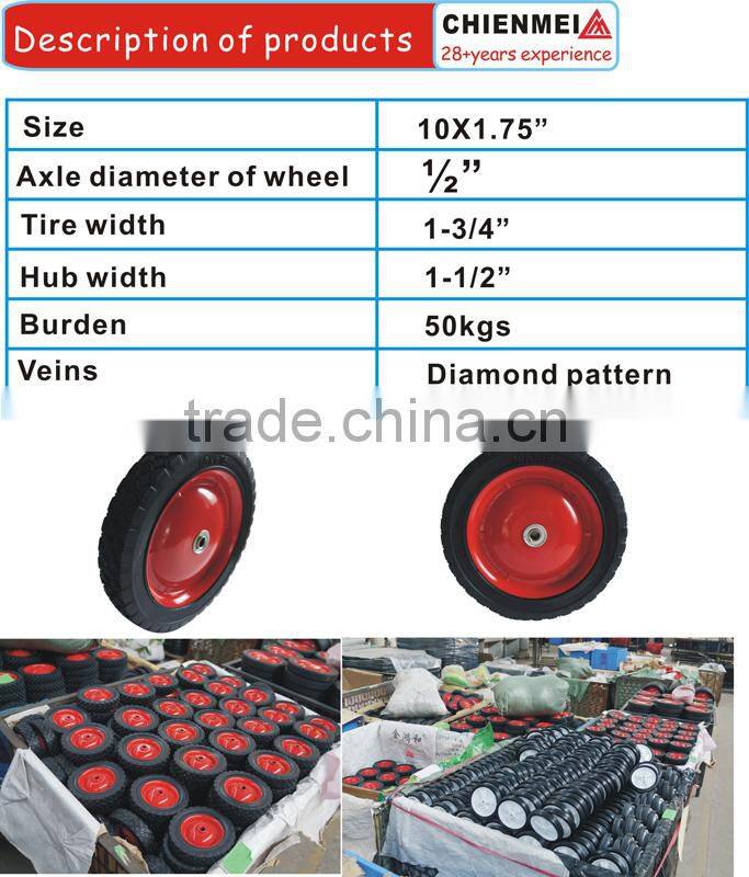 Ball Bearing Steel rubber Wheels Diamond Tread 1/2" Bore Stens