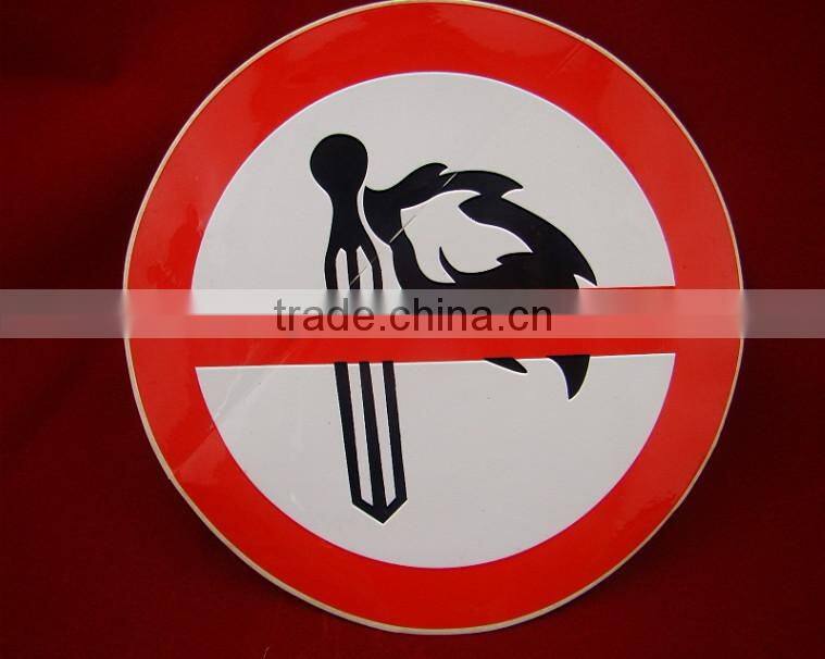 round hazard safety sticker printing