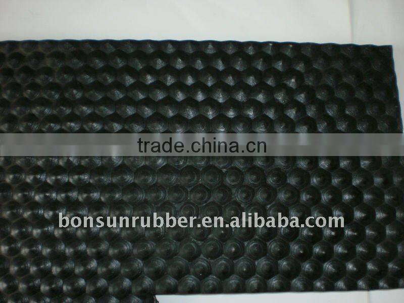 easy to clean ribbed cow rubber mat