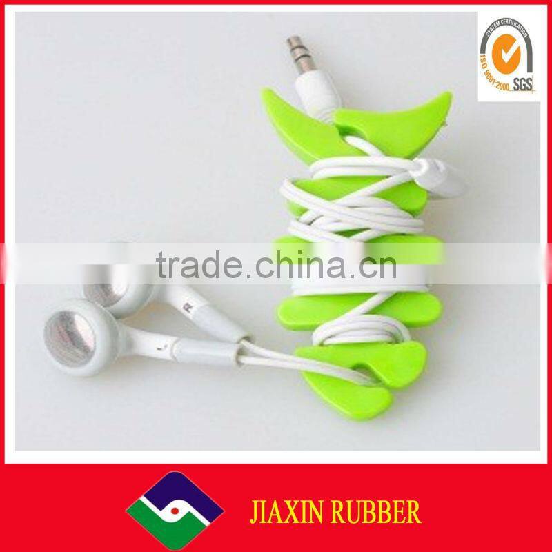 Hot promotional gifts earphone manufacturers Silicone cable holder
