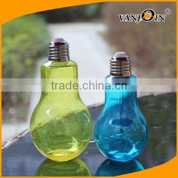 New Style Transparent PET 700ml Bulb Bottles LED Light Available