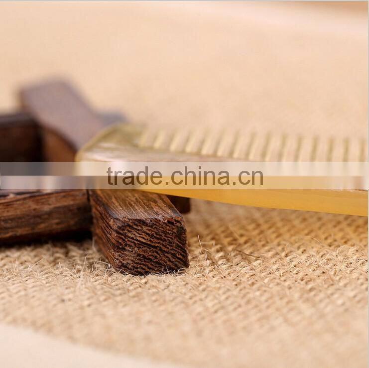 Handmade Craft Horn Comb for Hair Natural Healthy Massage Smoothing Hair Brush for Exquisite Gift