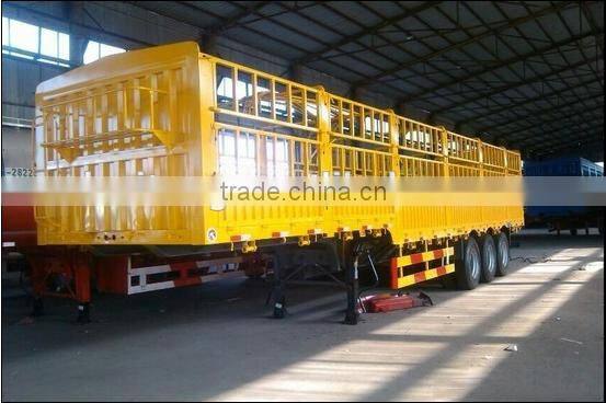 Best price tri axle stake fence livestock gooseneck semi trailer in China for sale