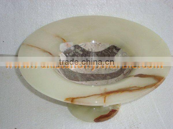 Hot Sale MANUFACTURER AND EXPORTERS OF ONYX FRUIT TRAYS HANDICRAFTS