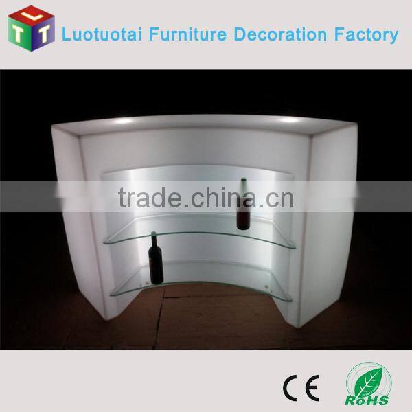 cheap plastic flexible led table/bar counter with light