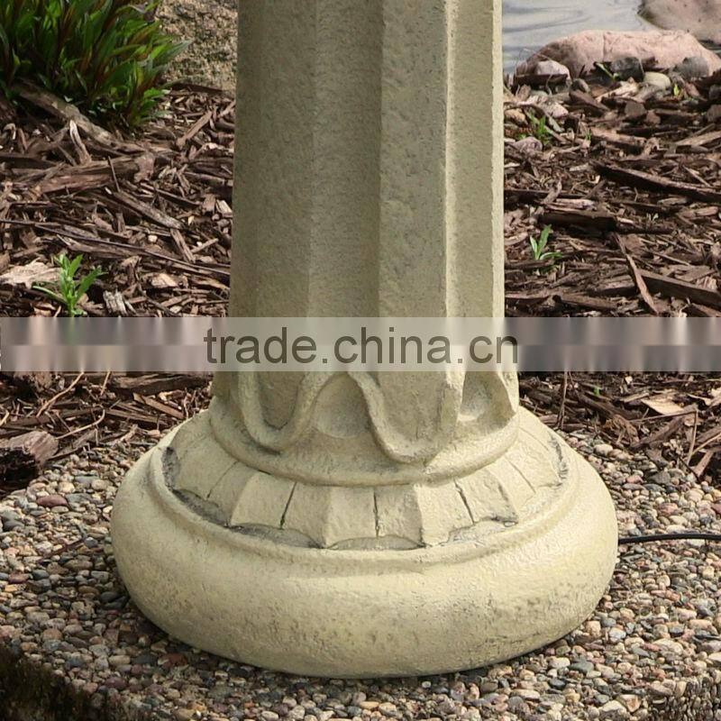 Outdoor Classics Chelsea Solar on Demand Two Tiered Birdbath Fountain