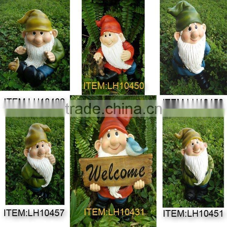 Popular decorative handmade 7 dwarfs garden gnomes