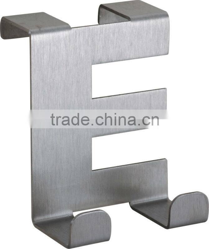 D E R A Letter Shape Small Stainless Steel Over Door Hook