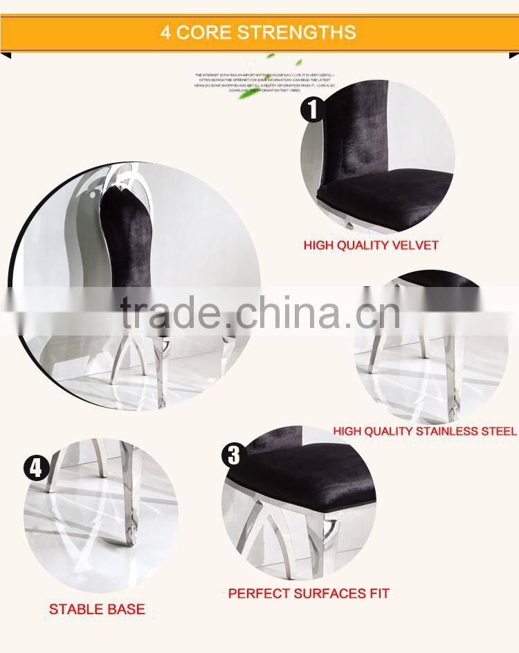 Best Selling Stainless Steel Purple High Back Chair Design B809