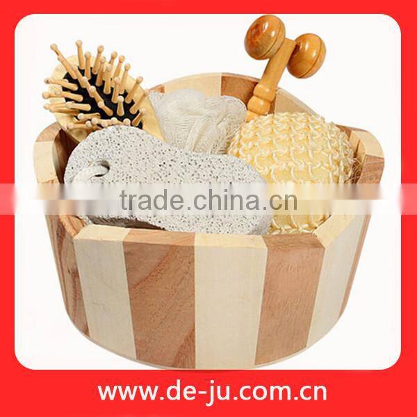 Wooden Box Cute Baby Flower Simple Bath Set