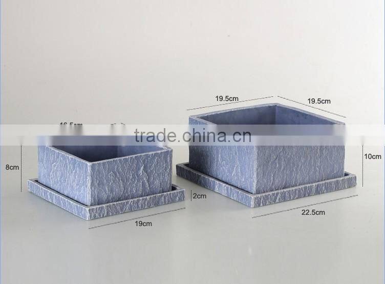 Hot selling modern outdoor garden fiberglass flower pot holder