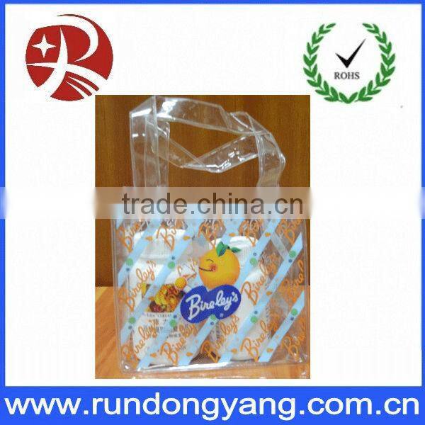 snap button clear pvc bag
