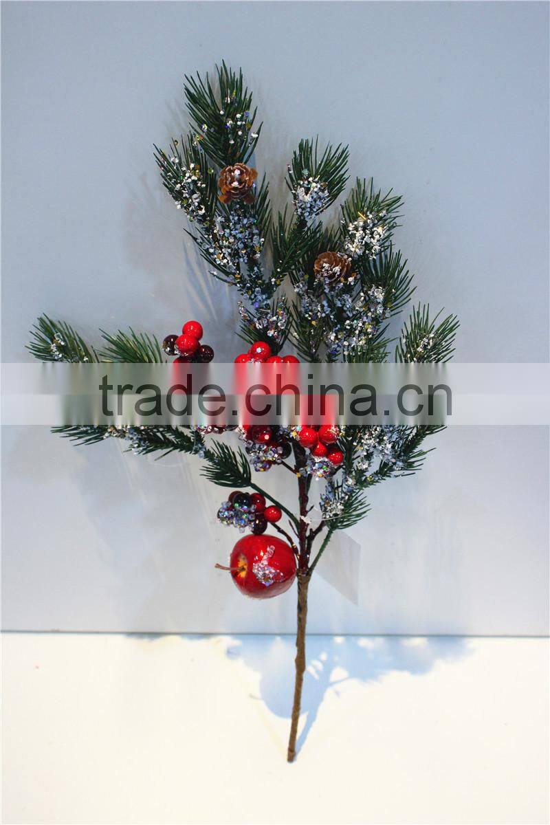 Home garden decorative 60cm Height artificial white hanging pine tree leaf branches ERSY11 2102