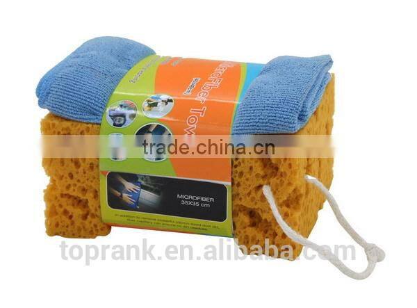 New design car wash set microfiber cloth car cleaning sponge