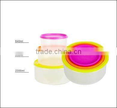 Plastic round meal prep containers and bento strorage lunch box food containers