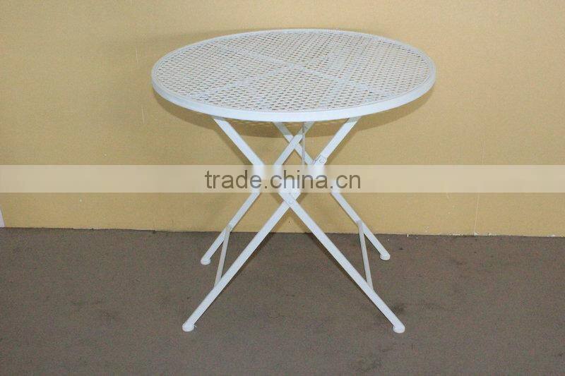 Outdoor metal table and chairs