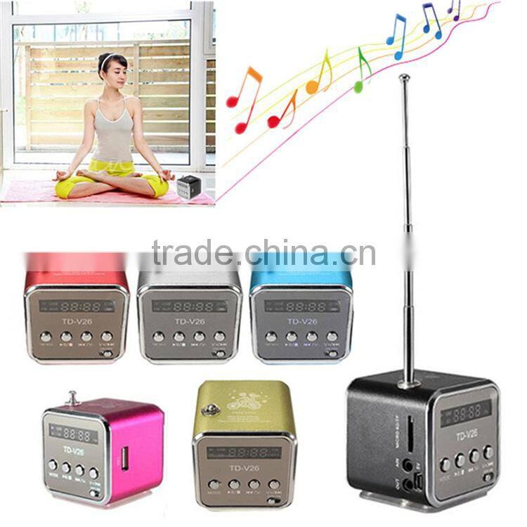 Lowest price Unique TF USB Mini Speaker With Music Player Portable FM Radio Stereo PC mp3 Speaker