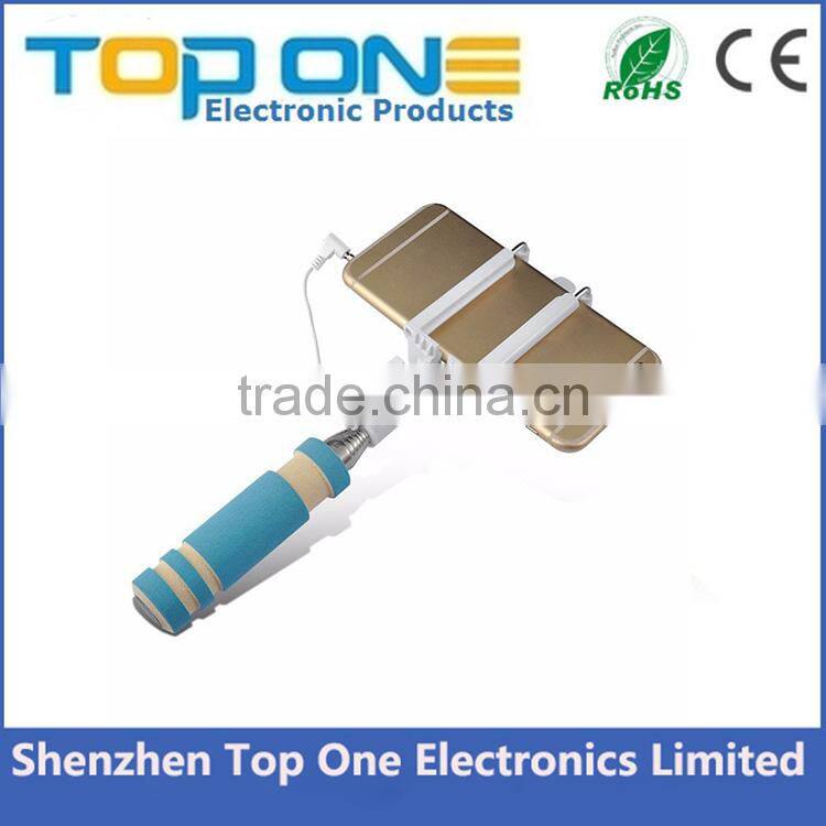 Newly factory supply CE ROHS FCC certificated foldable supreme mini anti slip selfie stick