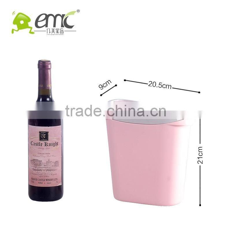 emc plastic mini trash can, mini trash can with cover
