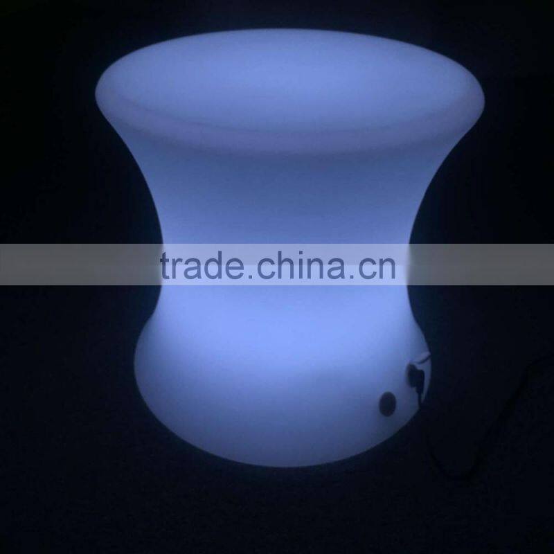 PE made waterproof outdoor use led stool / colorful changing led light up stool seat