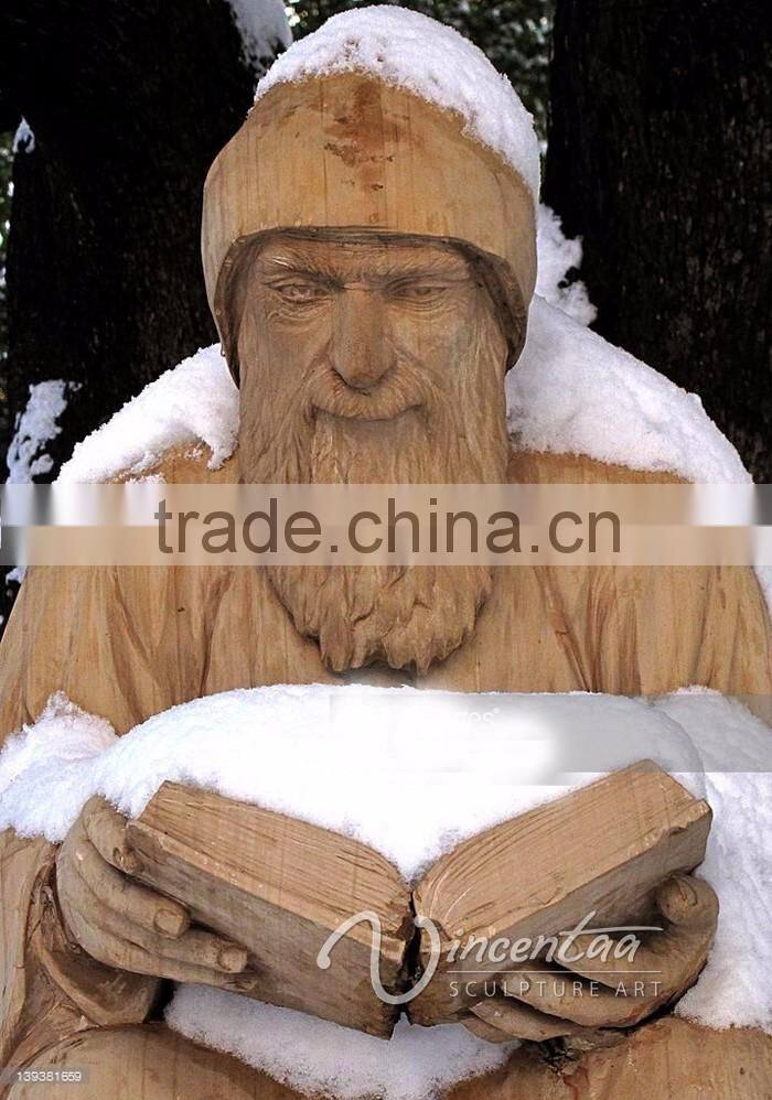 religious decorative sculpture sitting reading book life size saint charbel satues for sale