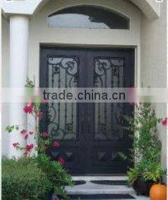 European Style Wrought Iron Double Entry Door BG90109(1)