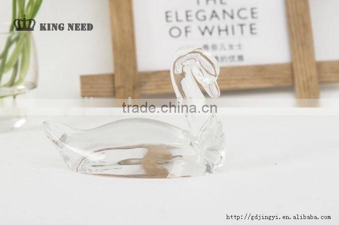 acrylic supplier fancy transparent goose table decorations for shopping mall