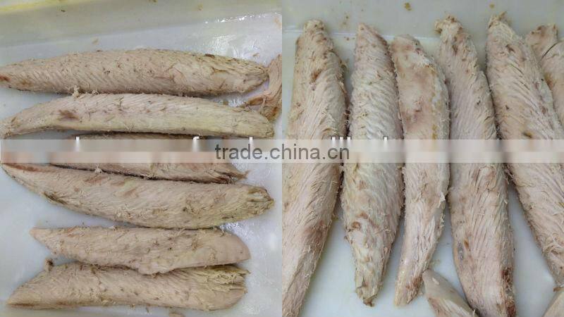 Yellowfin tuna loin cooked and frozen on supply