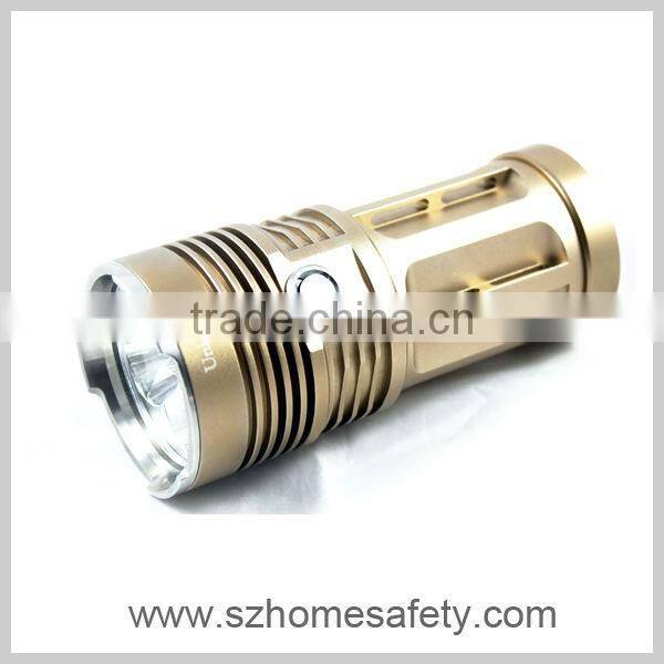 Shenzhen UniqueFire Cree XM-L T6 Golden Emergency and Outdoor LED Flashlight (4X18650)