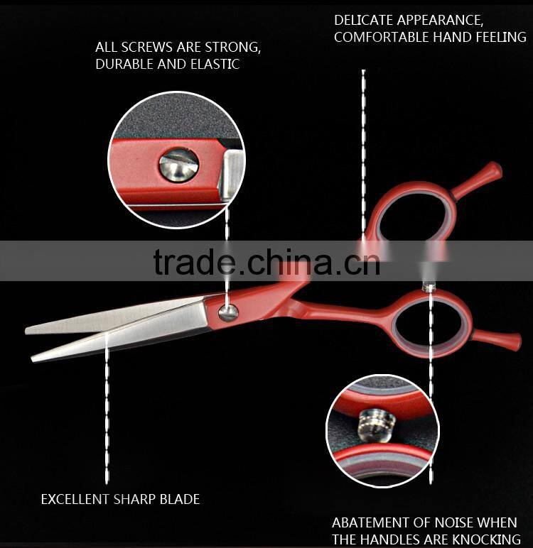 Various colors and handle paint scissors for hairdressing hair scissors