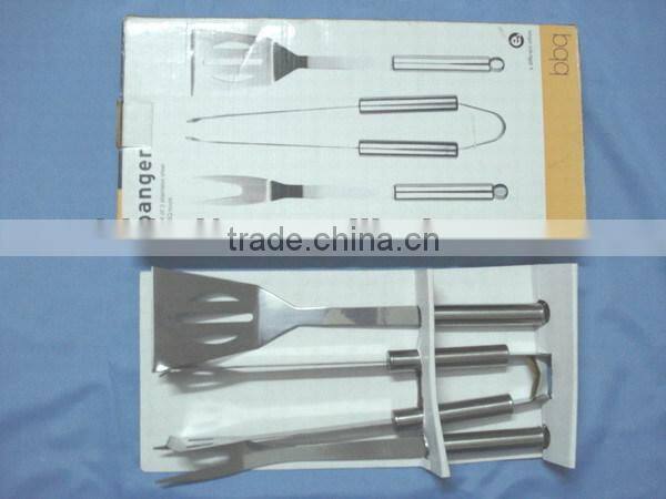 Heavy Duty Professional-Grade Stainless Steel 3-Piece BBQ Tool Set