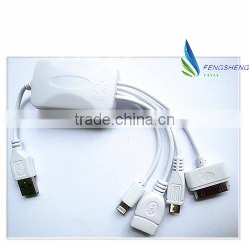 multifunction 4 port USB hub for iPhone 4,5,Samsung