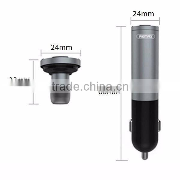 REMAX RB-T11C Dual USB 2.1A+1A Mini Wireless Bluetooth 4.0 Headset Earphone