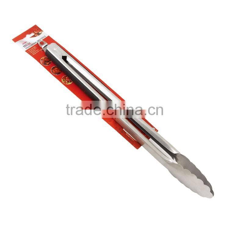 High quality stainless steel food serving tongs for barbecue