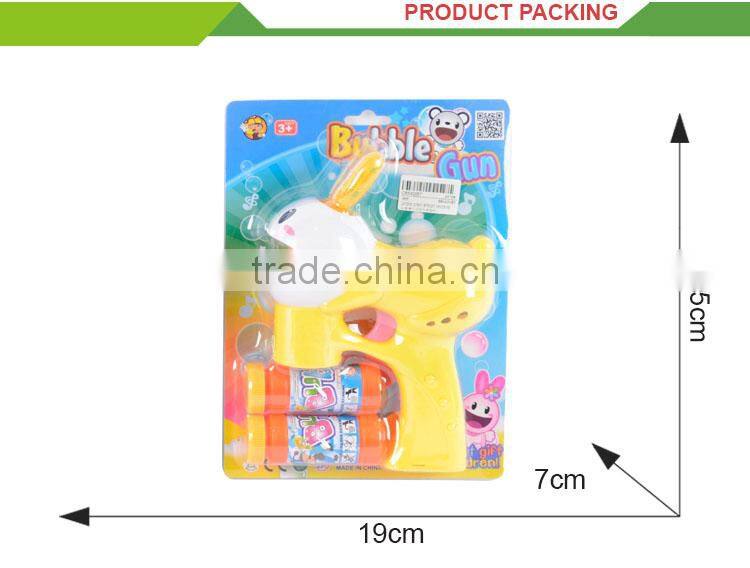 Top sale rabbit cartoon set game soap bubble shooter gun toy