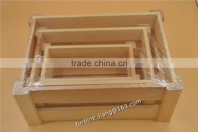 Large Natural Wood Box or Wooden Crate