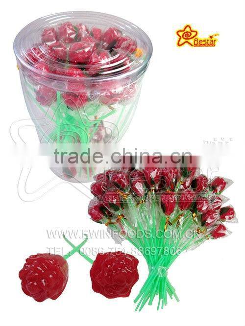 Rose Shape 3D Lollipop with Display Box