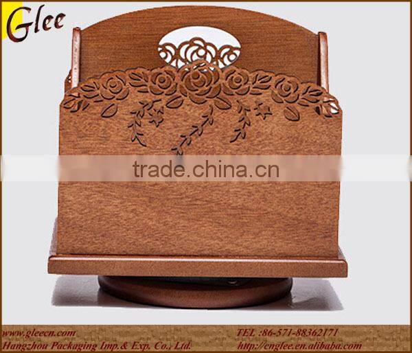 beauty wooden material computer office wooden pen holder