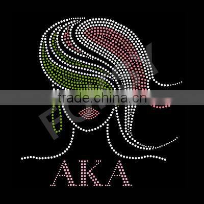 AKA hot fix rhinestone iron on transfers design