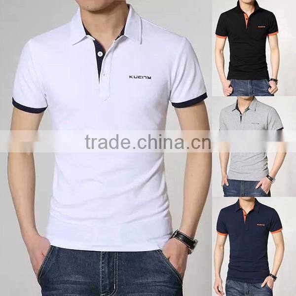 High quality short sleeve 100% cotton rib cuff custom polo shirt design wholesale