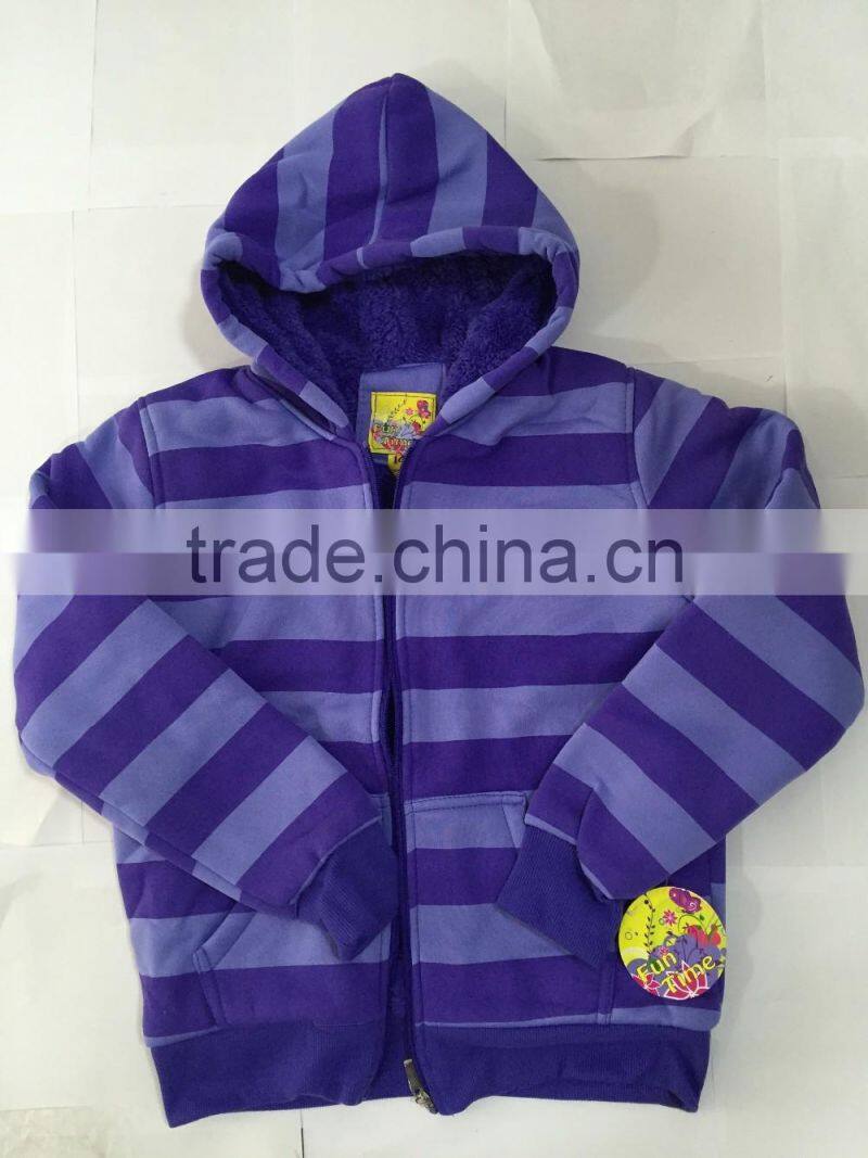 100% Polyester sherpa lined boy outdoor jacket